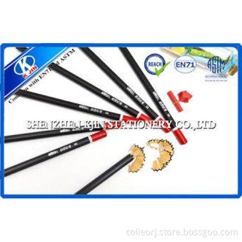 6B Wood Sketching Pencil Set Red Top For Drawing , Hexagona